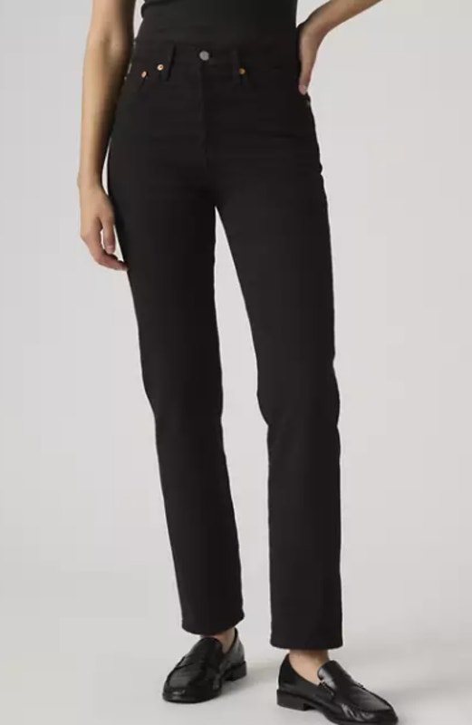 Levi's Wedgie Straight Ankle Women's Jeans Black Size 31